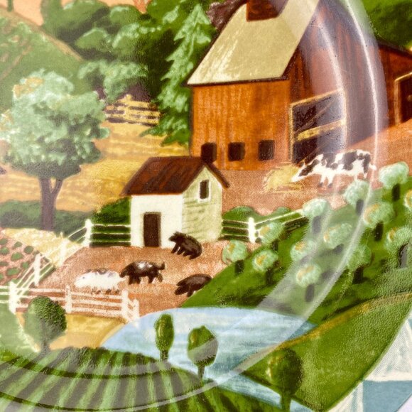 Farberware by Retroneu Stoneware Country Life, 7.75 inch salad plates, set of 3 - Picture 3 of 8